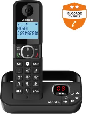 Téléphone fixe sans fil Alcatel F530 solo rép gris au meilleur prix