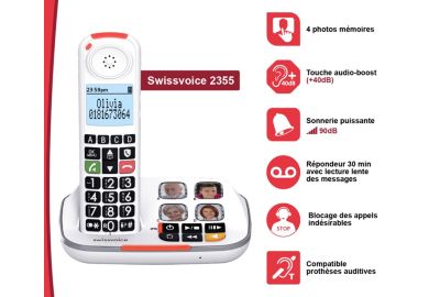 Téléphone sans fil SWISSVOICE XTRA 2355 Voice