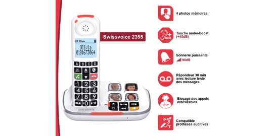 Téléphone sans fil SWISSVOICE XTRA 2355 Voice