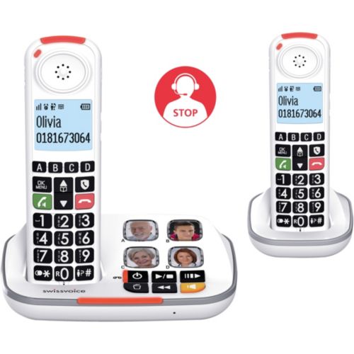 Swissvoice 2355 : Téléphone fixe sans fil senior amplifié