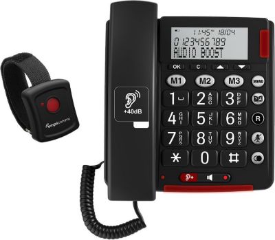 Téléphone fixe filaire DL580 - Noir