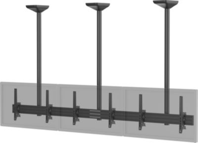 Support plafond TV KIMEX 3 TV 45''-50'' Hauteur 150 cm, noir