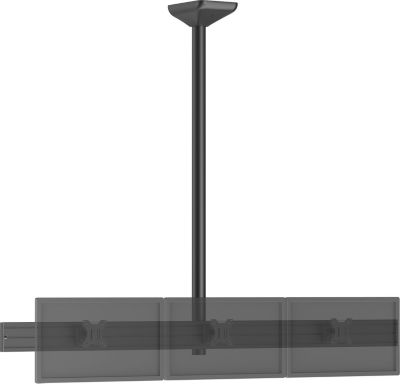 Support plafond TV KIMEX 3 TV 32'' - Hauteur 150 cm, noir