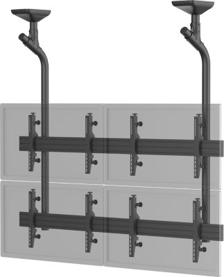 Support plafond TV KIMEX 4 écrans TV 45''- 55'', noir