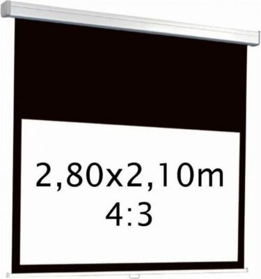 Ecran de projection KIMEX manuel 2,80 x 2,10 m- Format 4:3