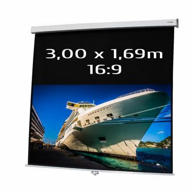Ecran KIMEX de projection manuel 3.00 x 1.69m Ecran KIMEX de projection manuel 3.00 x 1.69m