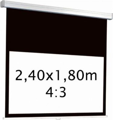 Ecran de projection KIMEX electrique 2,40 x 1,80 m- Format 4:3 Ecran de projection KIMEX electrique 2,40 x 1,80 m- Format 4:3