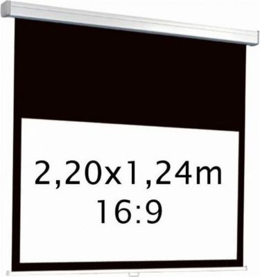 Ecran de projection KIMEX electrique 2,20 x 1,24 m- Format 16:9