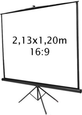 Ecran de projection KIMEX trépied 2,13 x 1,20 m- Format 16:9