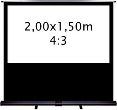 Ecran de projection KIMEX transportable 2,00 x 1,50 m, format 4:3