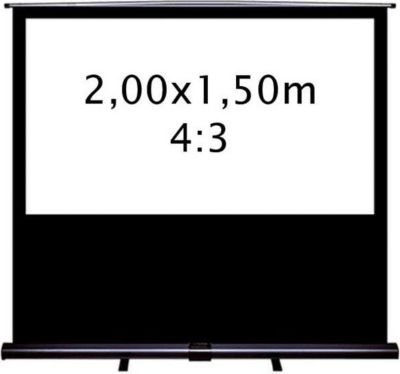 Ecran de projection KIMEX transportable 2,00 x 1,50 m, format 4:3