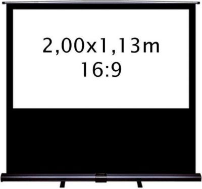 Ecran de projection KIMEX transportable 2,00 x 1,13 m, format 16:9