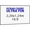KIMEX cadre ultra-fin 2,20 x 1,24 m, 16:9
