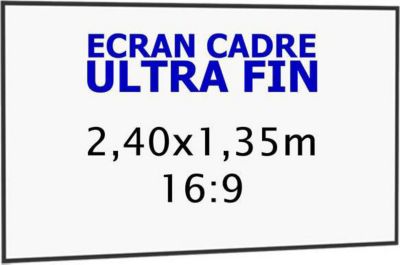 Ecran de projection KIMEX cadre ultra-fin 2,40 x 1,35 m, 16:9