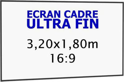 Ecran de projection KIMEX cadre ultra-fin 3,20 x 1,80 m, 16:9