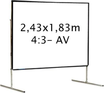 Ecran de projection KIMEX valise 2,43 x 1,83 m, 4:3- Toile Avant