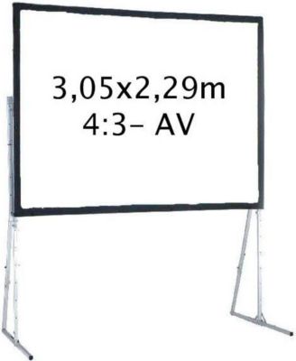 Ecran de projection KIMEX valise 3,05 x 2,29 m, 4:3- Toile Avant