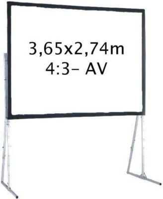 Ecran de projection KIMEX valise 3,65 x 2,74 m, 4:3- Toile Avant