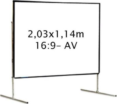 Ecran de projection KIMEX valise 2,03 x 1,14 m, 16:9- Toile Avant