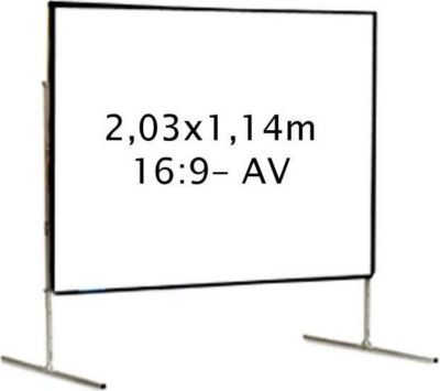 Ecran de projection KIMEX valise 2,03 x 1,14 m, 16:9- Toile Avant