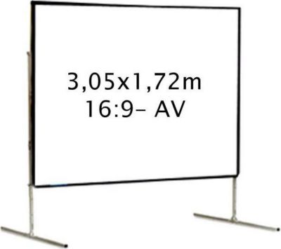 Ecran de projection KIMEX valise 3,05 x 1,72 m, 16:9- Toile Avant