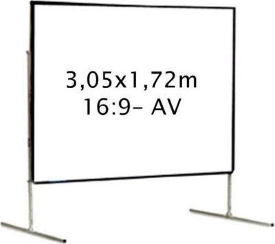 Ecran de projection KIMEX valise 3,05 x 1,72 m, 16:9- Toile Avant