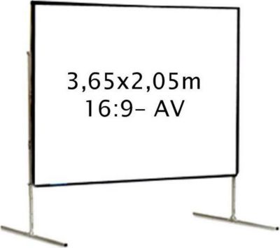 Ecran de projection KIMEX valise 3,65 x 2,05 m, 16:9- Toile Avant