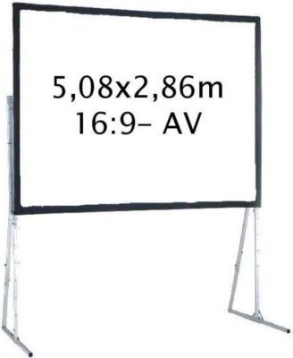 Ecran de projection KIMEX valise 5,08 x 2,86 m, 16:9- Toile Avant