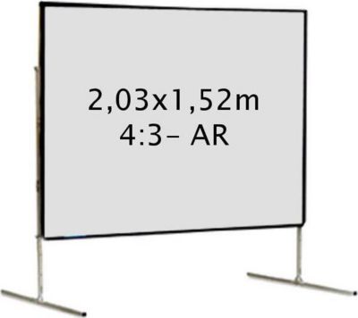 Ecran de projection KIMEX valise 2,03 x 1,52 m, 4:3- Toile Arrière