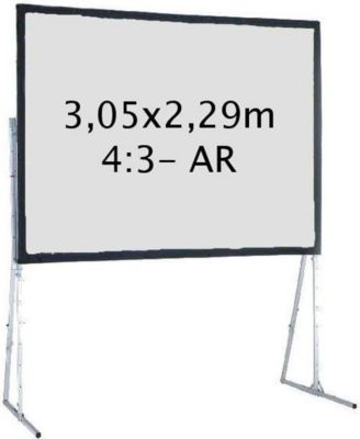 Ecran de projection KIMEX valise 3,05 x 2,29 m, 4:3- Toile Arrière