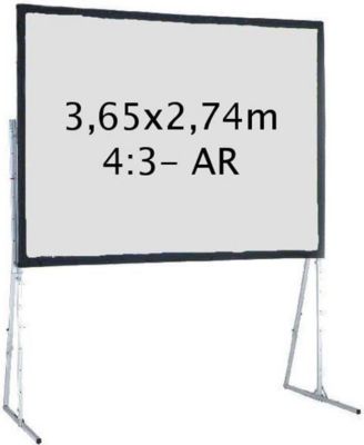 Ecran de projection KIMEX valise 3,65 x 2,74 m, 4:3- Toile Arrière
