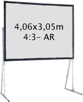 Ecran de projection KIMEX valise 4,06 x 3,05 m, 4:3- Toile Arrière