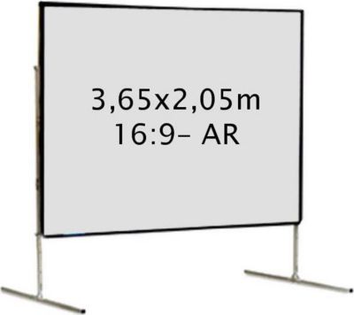 Ecran de projection KIMEX valise 3,65x2,05 m, 16:9- Toile Arrière