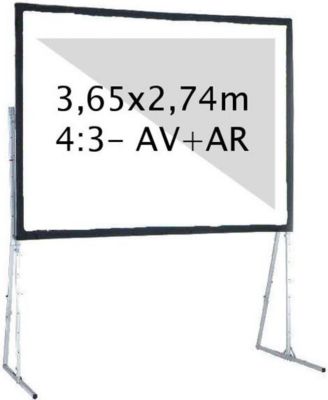 Ecran de projection KIMEX valise 3,65 x 2,74 m, 4:3- Toile AV + AR