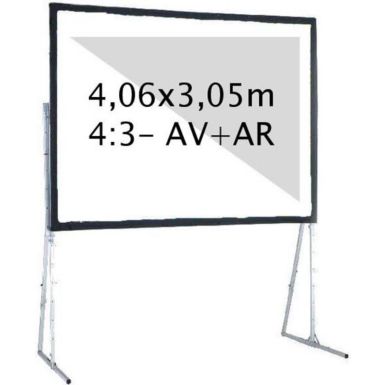 KIMEX valise 4,06 x 3,05 m, 4:3- Toile AV + AR