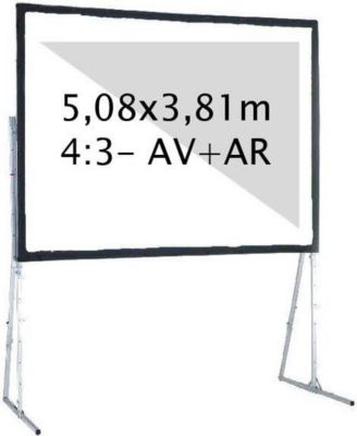 Ecran de projection KIMEX valise 5,08 x 3,81 m, 4:3- Toile AV + AR