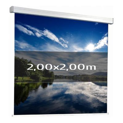 Ecran de projection KIMEX manuel 2,00 x 2,00m (1/1)- Toile blanche Ecran de projection KIMEX manuel 2,00 x 2,00m (1/1)- Toile blanche