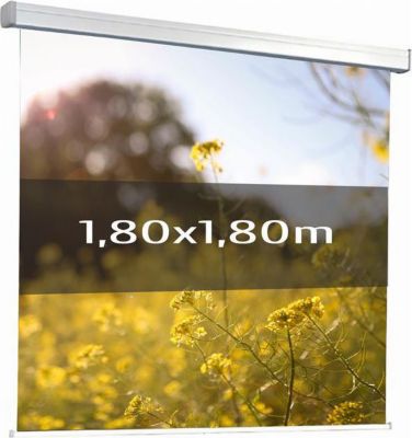 Ecran de projection KIMEX Electrique 1,80 x 1,80m- Toile blanche