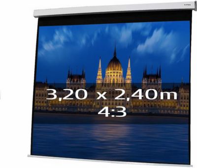 Ecran de projection KIMEX electrique 3,20 x 2,40 m- Format 4/3