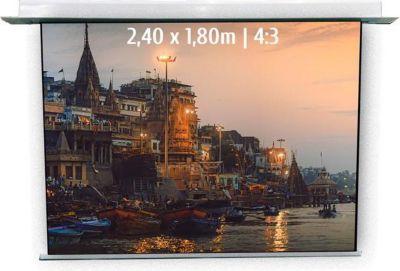Ecran de projection KIMEX motorisé encastrable 2,40 x 1,80m, 4:3