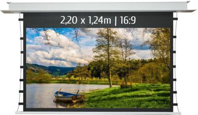 Ecran de projection KIMEX elect. encastrable tensionné 2,20x1,24m