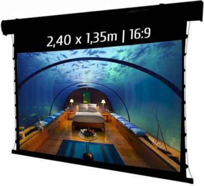 Ecran de projection KIMEX electrique tensionné 2,40 x 1,35 m, 16:9