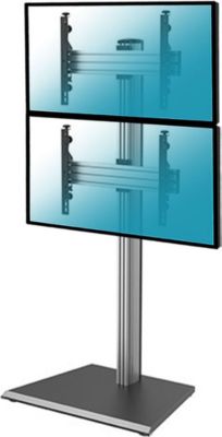 Pied TV KIMEX Support 2 écrans TV 40-65" Hauteur 175cm