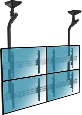 Support mural TV KIMEX Support Plafond mur d'images 4 TV 45-55"
