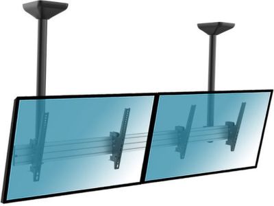 Support mural TV KIMEX Support Plafond 2 écrans TV 45"-55"