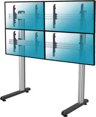 Pied TV KIMEX Support sur pied 4 écrans TV 45"- 55"