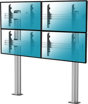Pied TV KIMEX sol pour 4 écrans TV 45"-55", à visser Pied TV KIMEX sol pour 4 écrans TV 45"-55", à visser