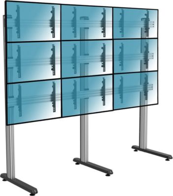 Pied TV KIMEX Support de Sol pour 9 écrans TV 50"-55"