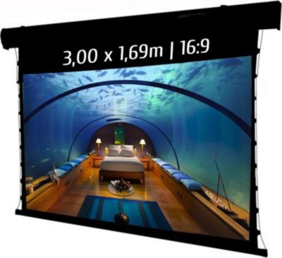 Ecran de projection KIMEX electrique tensionné 3,00 x 1,69 m, 16:9