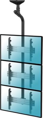 Support plafond TV KIMEX Support plafond 3 écrans TV 43-55",225cm